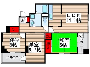 Noblesse Kitakoganeの物件間取画像